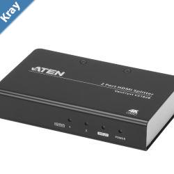 Aten Video Splitter 2 Port HDMI True 4K Splitter HDCP 2.2. Support HDR. Up to 4096 x 2160  3840 x 2160  60Hz 444