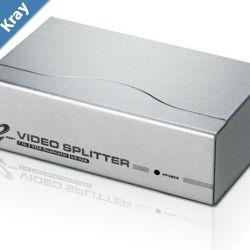 Aten Video Splitter 2 Port VGA Splitter 350Mhz 1920x144060Hz Cascadable to 3 levels Up to 8 Outputs