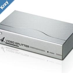 Aten Video Splitter 4 Port VGA Splitter 350MHz 1920x144060Hz Max Cascadable to 3 levels Up to 64 Outputs
