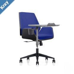 LDR Flex Learn 360 Chair Training chair with writing tablemoulded foam fabric seatbackalloy basesmooth castors.Huddle Space and TrainingBlue