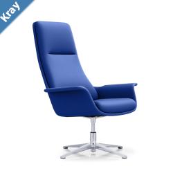 LDR Focus 360 ChairHigh back executive chair with moulded foamPU or fabric finishfixed mech4star alloy basePerfect for Huddle roomsBlue