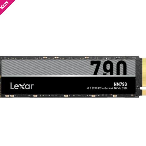 Lexar LNM790X512G-RNNNG Internal SSD 512GB M.2 2280 PCIe Gen 4x4 NVMe SSD up to 7400MB/s read, 6500MB/s write