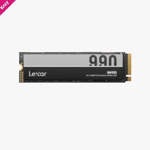 Lexar LNM990X004T-RNNNG Internal SSD 4TB PCIe G5x4 M.2 2280 up to 14000MB/s read, 11000MB/s write - 5 year limited warranty