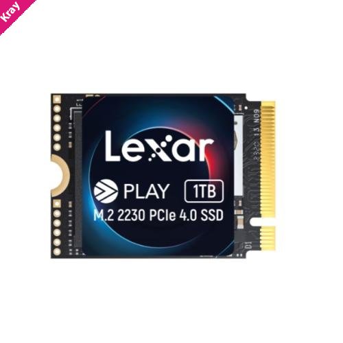 Lexar LNMPLAY002T-RNNNG Internal SSD Play 2TB M.2 2230 PCIe Gen 4x4 NVMe SSD up to 5200MB/s read, 4700MB/s write