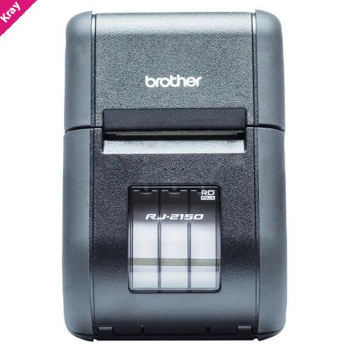 Brother RJ-2150 2' MOBILE LABEL PRINTER, USB, BT, Mfi and WiFi INCLUDING LI-ION BATTERY & BELT CLIP (IP54)