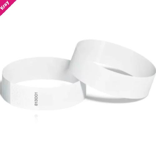 Brother LMS-28MM(W) X 292MM(L), WHITE ADULT WRISTBAND (275 LABELS PER ROLL) - 6 PACK