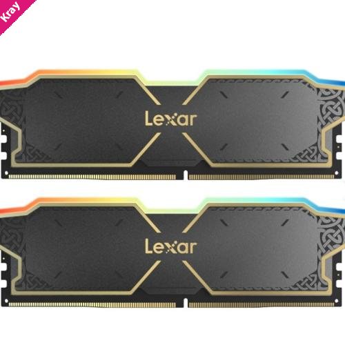 Lexar LD5U16G60C380V-RGD DDR5 UDIMM 32GB Kit (2 x 16GB)  6000 MT/s 1.35V CL36 THOR G2 OC Black