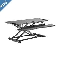Brateck Gas Spring Sit Stand Desk Converter 950x615x110505mmwith Keyboard Tray DeckStandard MDF Board Surface