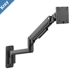 Brateck Fabulous Wall Mounted HeavyDuty Gas Spring Monitor Arm 1749Weight Capacity per screen20kgBlack