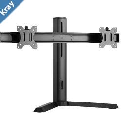Brateck Dual Free Standing Screen Classic Pro Gaming Monitor Stand Fit Most 17 27 Monitors Up to 7kgp per screenBlack Color VESA 75x75100x100