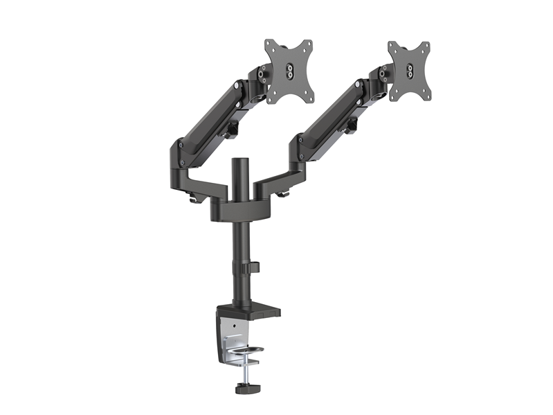Brateck Dual Monitors HeavyDuty Aluminum Gas Spring Monitor Arm Fit Most 1732 Up to 12kg per screen VESA 75x75100x100