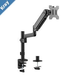 Brateck Single Monitor PoleMounted Gas Spring Monitor Arm Fit Most 17  32 Monitor Up to 9Kg Per screen VESA 75x75100x100