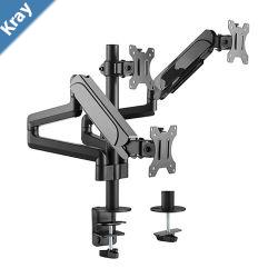 Brateck Triple Monitors PoleMounted Gas Spring Monitor Arm Fit Most 1727 Monitors Up to 7kg per screen VESA 75x75100x100