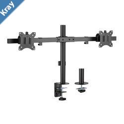 Brateck Pole Mount DualScreen Monitor Mount Fit Most 1732 Monitors Up to 9kg per screen VESA 75x75100x100