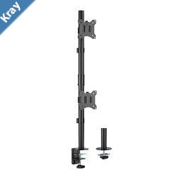 Brateck Vertical Pole Mount DualScreen Monitor Mount Fit Most 1732 Monitors Up to 9kg per screen VESA 75x75100x100