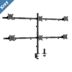 Brateck Pole Mount SixScreen Monitor Mount Fit Most 1732 Monitors Up to 7kg per screen VESA 75x75100x100