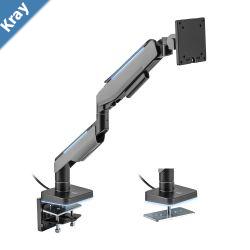 Brateck Single HeavyDuty RGB Gaming Monitor Arm Fit Most 1749 Monitor VESA 75x75100x100