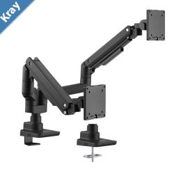 Brateck Fabulous PoleMounted Gas Spring Dual Monitor Arm Fit Most 1735 Monitors Up to 20kg per screen VESA 75x75100x100 Fine Texture Black LS Brateck Fabulous PoleMounted Gas Spring Dual Monitor Arm Fit Most 1735 Monitors Up to 20kg per screen VESA 75x75100x100 Fine Texture Black LS