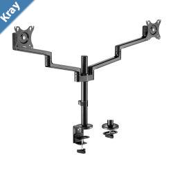 Brateck Premium Aluminum Articulating Monitor Mount Fit Most 1732 Monitor Up to 8KG VESA 75x75100x100Black