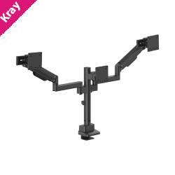 Brateck Modular Mechanical Spring Triple Monitor Arm with Sliders 17'-27' Monitor Weight Capacity (per flat screen):11kg, VESA: 75x75,100x100(Black)