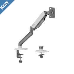 Brateck LDT88C012 SINGLE SCREEN RUGGED MECHANICAL SPRING MONITOR ARM For most 1732 Monitors Space Grey  White LS