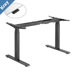 Brateck Contemporary 3Stage DualMotor SitStand Desk Standard 10001700x650x6201280mm  Black