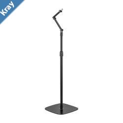Brateck Stylish Height Adjustable Microphone Floor StandMatte Black  Light Grey