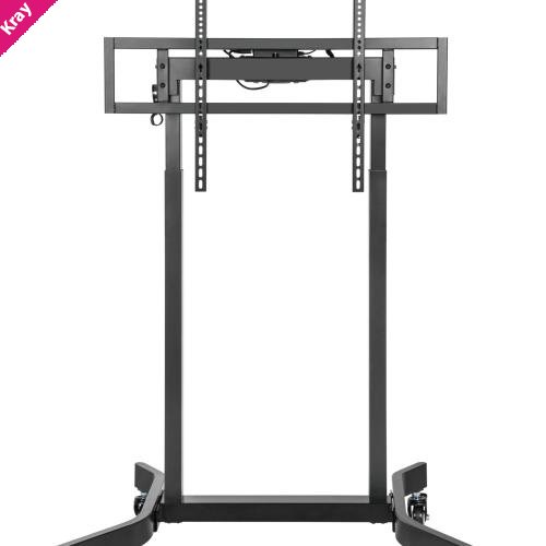 Brateck Standard Motorized TV Cart Fit 55'-100' Up to 120kg- Matte Black , VESA Compatible: 200x200 up to 800x600 （LS）