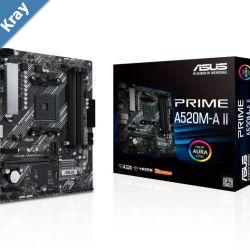 ASUS AMD A520M PRIME A520MA Ryzen AM4  Micro ATX Motherboard with M.2 DP HDMIDSub SATA 6 Gbps USB 3.2 Gen 1 ports and Aura Sync RGB lighting