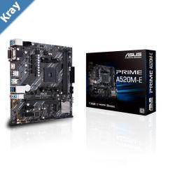 ASUS AMD A520M PRIME A520ME Ryzen AM4 Micro ATX Motherboard with M.2 support 1 Gb Ethernet HDMIDVIDSub SATA 6 Gbps USB 3.2 Gen 2 TypeA