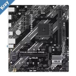 ASUS AMD B550M PRIME B550MK ARGB Ryzen AM4 MicroATX Motherboard 2x DDR4 64GB  Dual M.2  PCIe 4.0 Realtek 1Gb Ethernet DP HDMI