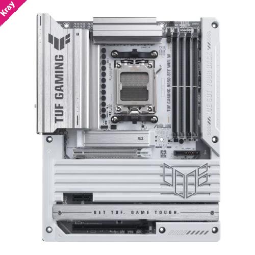 ASUS AMD TUF GAMING B850-BTF WIFI W (AM5)  ATX Motherboard, DDR5 256GB, PCIe 5.0, 3× M.2, Wi-Fi 7, 2.5GbE, BTF 600W GPU Power