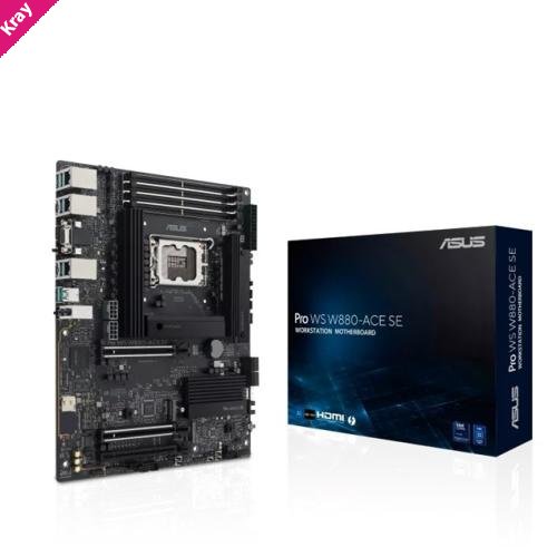 ASUS Pro WS W880-ACE SE, Intel W880 ATX, LGA1851, DDR5 256GB ECC, PCIe 5.0, 4x M.2, Dual 2.5Gb LAN, Thunderbolt 4, vPro, IPMI/BMC Ready