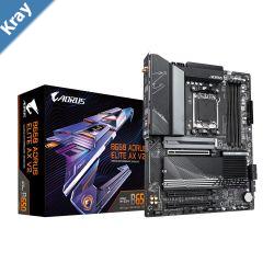 Gigabyte B650 AORUS ELITE AX V2 AMD AM5 ATX Motherboard 4x DDR5128GB3x PCIe x16 3x M.2 4x SATA 6 7x USB 3.2 1x USBC 4x USB 2.0