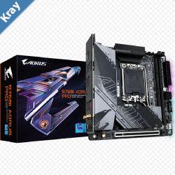 Gigabyte B760I AORUS PRO 1.1 Intel LGA 1700 mITX Motherboard 2x DDR5 96GB 1x PCIE x16 2x M.2 4x SATA 5x USB 3.2 2x USB 2.0 1x TypeC