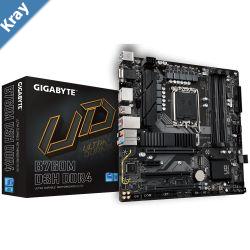 Gigabyte B760M D3H DDR4 Intel LGA 1700 mATX Motherboard 4x DDR4 128GB 2x PCIE x16 2x M.2 4x SATA 3x USB 3.2 2x USB 2.0 1x TypeC