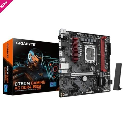 Gigabyte B760M GAMING AC DDR4 GEN5, Intel B760, LGA1700 12th–14th Gen, DDR4 64GB, PCIe 5.0 x16, Wi-Fi AC, 2.5GbE, M.2 PCIe 4.0