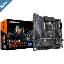 Gigabyte B760M Gaming X AX DDR4 Intel LGA 1700 mATX Motherboard 4x DDR4 128GB PCIE x16 M.2 4x SATA  5x USB 3.2 1x USB 2.0