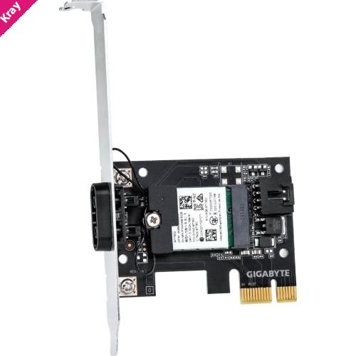 Gigabyte GC-WIFI6E MediaTek MT7902 module built-in WIFI EZ-Plug 6GHz IEEE 802.11ax compliant up to 1200Mbps BLUETOOTH 5.2 MU-MIMO TX/RX PCIe 4.0 x1