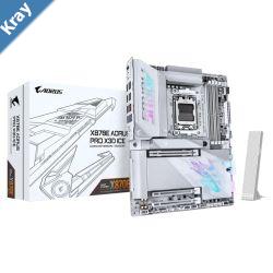 Gigabyte X870E A PRO X3D ICE AM5 DDR5 256GB ALC1220 5GbE LAN QFlash Smart Backup GCC ATX Win11 Ryzen 70009000