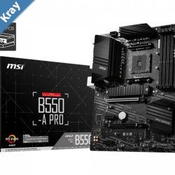 MSI B550A PRO AM4 ATX MB 4xDDR4  2xPCIE 2xM.2 HDMI DP RAID LAN TPM 6xSATAIII 2xUSB3.2 8xUSB2.0