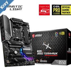 MSI MAG B550 TOMAHAWK AM4 ATX MB 4xDDR4 2xPCIEx16 2xPCIEx1 2xM.2 RAID LAN DP HDMI 6xSATAIII 2xUSB3.2 6xUSB2.0