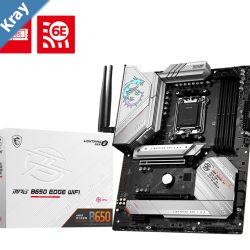 MSI MPG B650 EDGE WIFI AMD AM5 ATX Motherboard 4x DDR5 128GB 2x PCIE x16 1x PCIE x1 3x M.2 6x SATA 2x USB2.0 7x USB 3.2 1x USBC