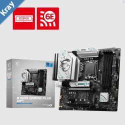 MSI B760M GAMING PLUS WIFI  ATX Motherboard 4x DDR5192GB 5x PCIE x 16 2x M.2 4x SATA 2x USB 3.2  4x USB 2.0  1 USBx C