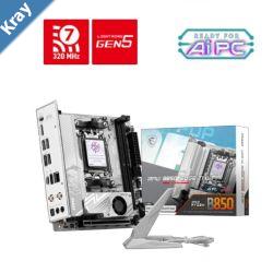 MSI B850I EDGE TI WIFI ITX AMD Ryzen 2x DDR5 128GB 1x HDMI 1x PCIE x16 slot 2x M.2 2x USB 2.0 WiFi 7
