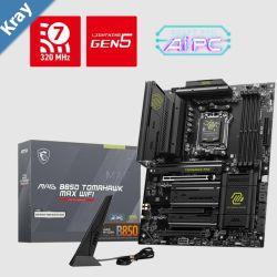 MSI MAG B850 TOMAHAWK MAX WIFI AMD B850. 4x DDR5 256GB 1x HDMI 3x PCIE x16 slot 4x M.2 8x USB 2.0 WiFi 7