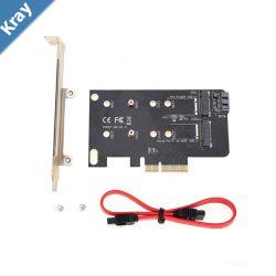 Simplecom EC412 Dual M.2 B Key and M Key to PCIE x4 and SATA 6G Expansion Card