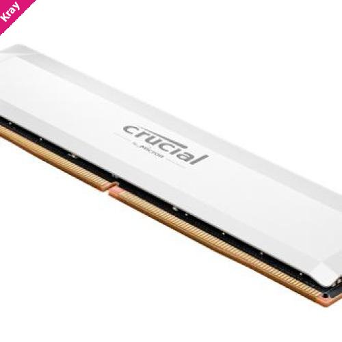 Crucial Pro 16GB (1x16GB) DDR5 UDIMM 6000MHz CL36 White Heat Spreader Overclocking Support Intel XMP AMD Ryzen Desktop PC Gaming Memory