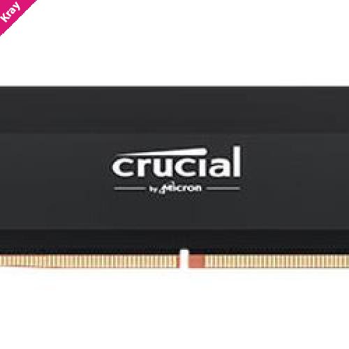 Crucial Pro 16GB (1x16GB) DDR5 UDIMM 6400MHz CL32 Black Heat Spreader Support Intel XMP AMD Ryzen Desktop PC Gaming Memory