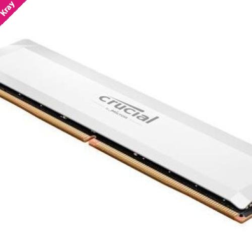 Crucial Pro 16GB (1x16GB) DDR5 UDIMM 6400MHz CL32 White Heat Spreader Support Intel XMP AMD Ryzen Desktop PC Gaming Memory